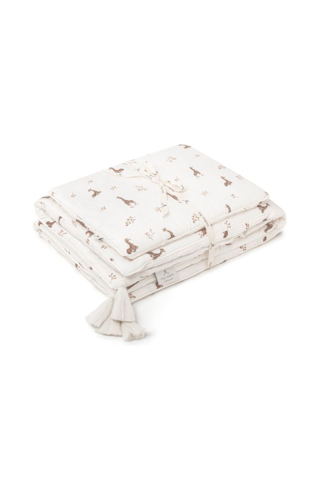 Bambusowa pościel z wypełnieniem 75x95 - giraffes