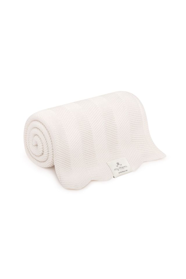 Bambusowy kocyk cream 80x100 – fir OUTLET