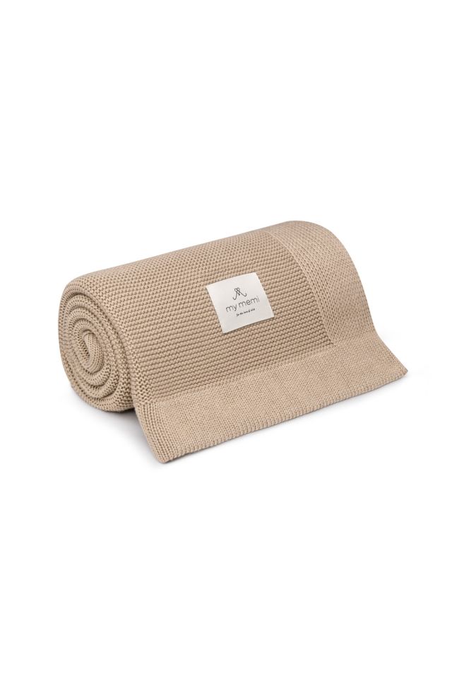 Bambusowy kocyk beige 80x100 - classic