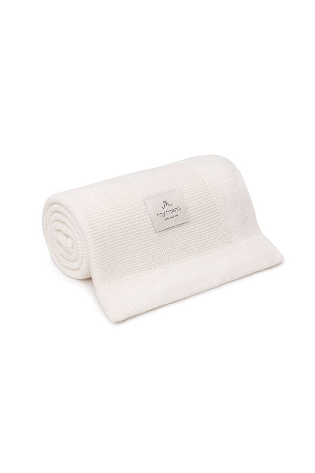 Bambusowy kocyk cream 80x100 - classic OUTLET