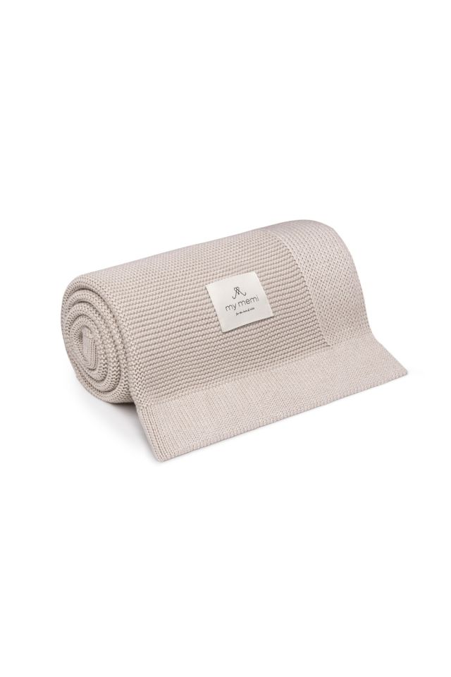 Bambusowy kocyk light beige 80x100 - classic OUTLET
