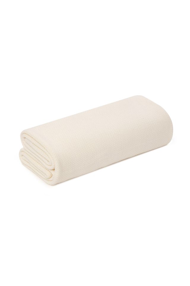 Bambusowy otulacz / lekki kocyk z jonami srebra 100x100 cream OUTLET