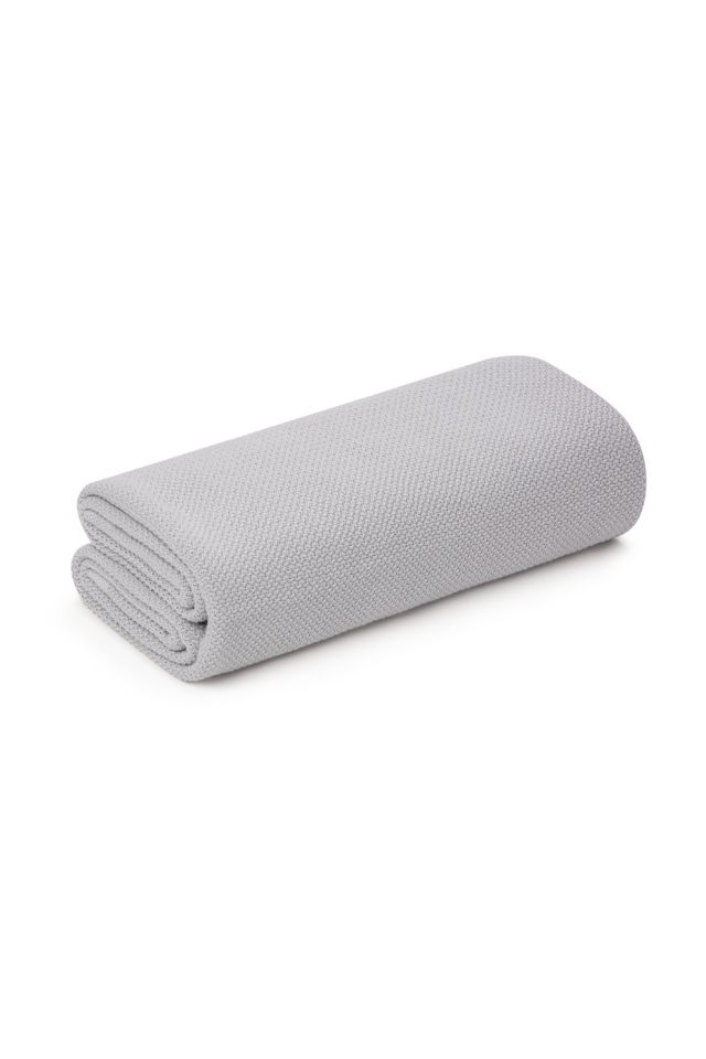 Bambusowy otulacz / lekki kocyk z jonami srebra 100x100 light grey OUTLET