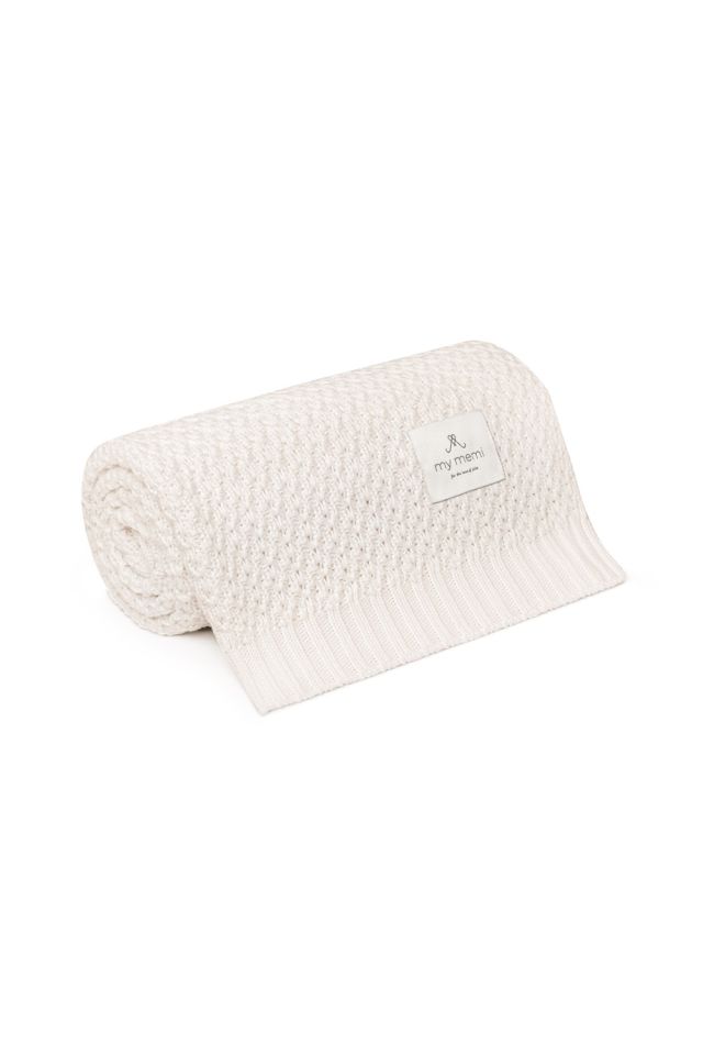 Bambusowy kocyk cream 80x100 - chain