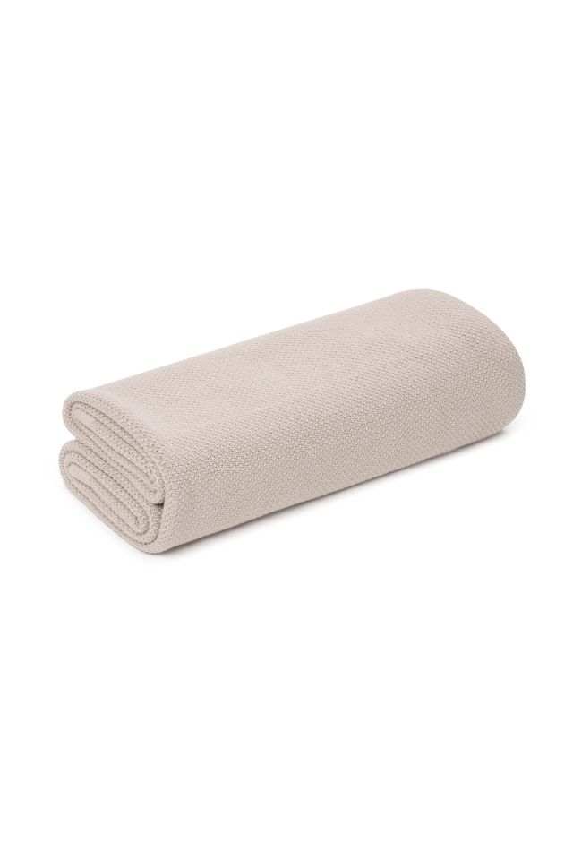 Bambusowy otulacz / lekki kocyk z jonami srebra 100x100 light beige OUTLET