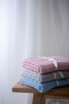 Bambusowy kocyk powder pink 80x100 - feather OUTLET - MY MEMI