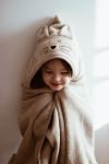 Bambusowy duży ręcznik beige (beżowy) - cat MY MEMI