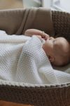 Kocyk ze 100% wełny merino cream (śmietankowy) - premium collection MY MEMI OUTLET