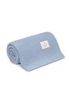 Kocyk ze 100% wełny merino baby blue (jasny niebieski) - premium collection - MY MEMI OUTLET