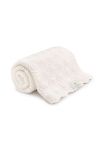 Kocyk ze 100% wełny merino cream (śmietankowy)  Pearl - premium collection - MY MEMI OUTLET