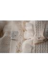 Ażurowy kocyk bambusowy 80x100 powder pink (jasny róż) MY MEMI OUTLET
